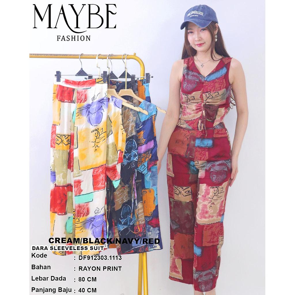  Dara sleeveless suit (2 piece ) (DF111)