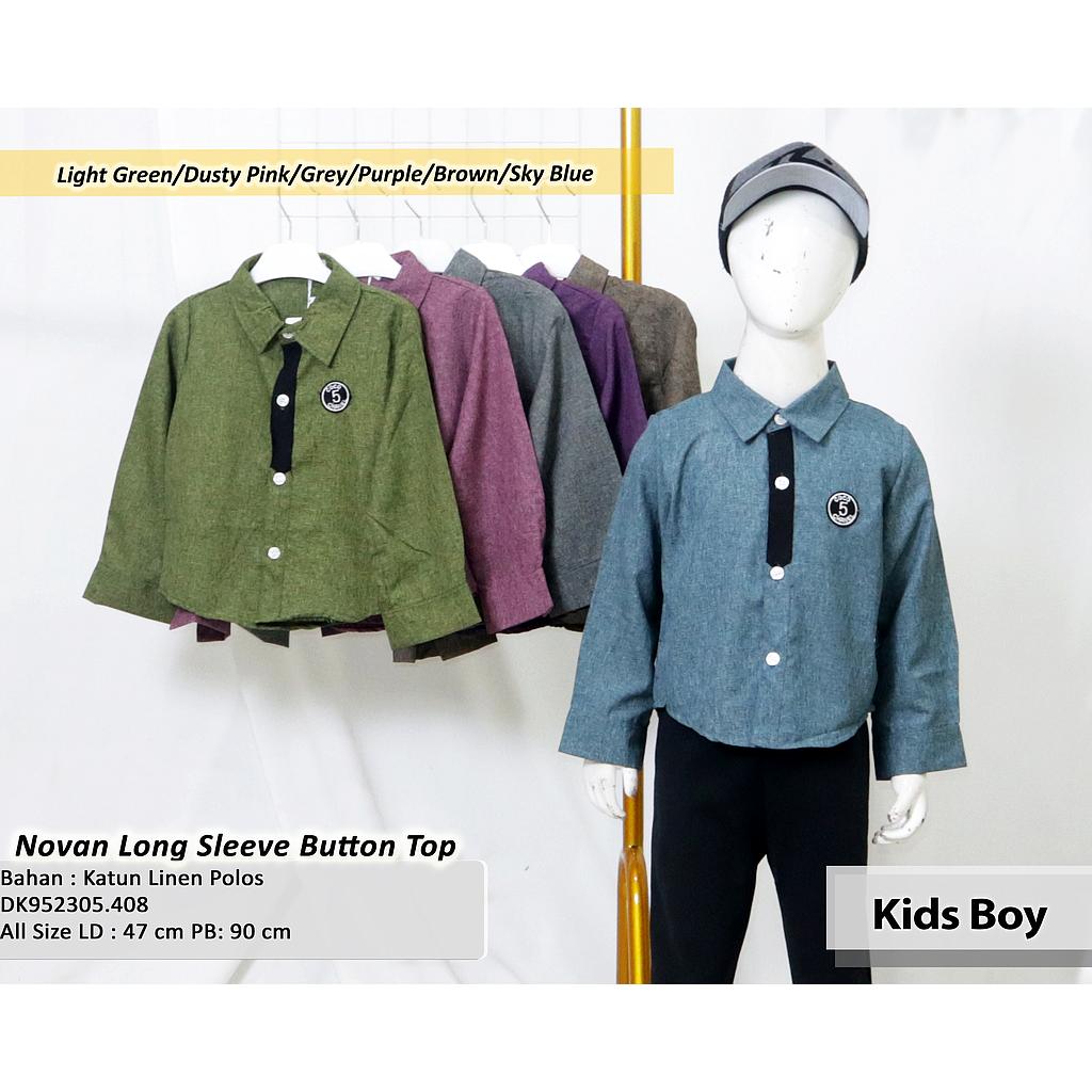 Novan long Sleeve button top (DK408)