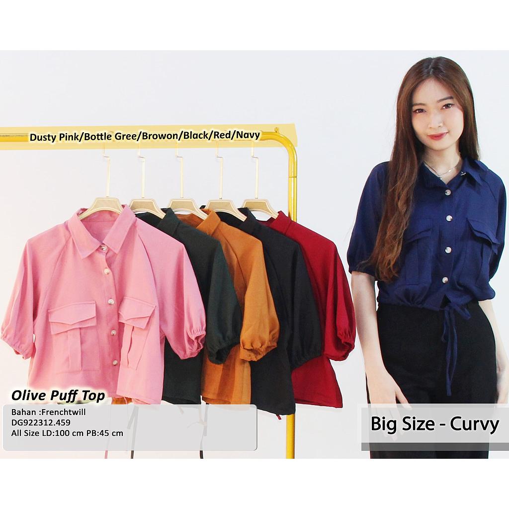 Olive Puff Top  (DG459)