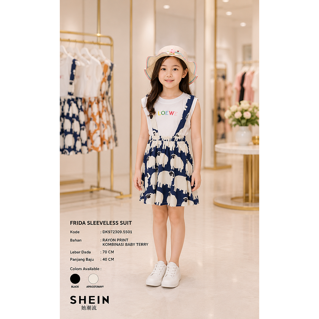 Frida sleeveless suit (DK550)