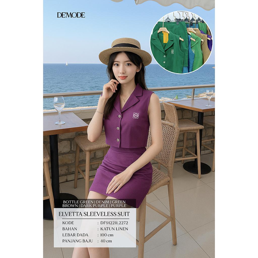 Elvetta sleeveless suit 